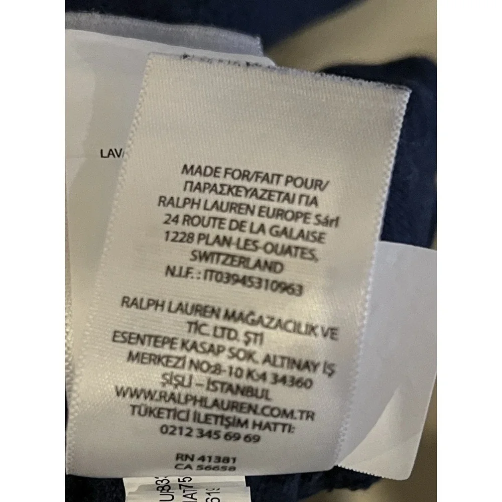 Polo Ralph Lauren XXL Classic Fit Navy Blue Shirt Lt Blue Polo Player Embroidery